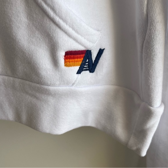 Aviator Nation Bolt Pullover Hoodie White M - Picture 10 of 11